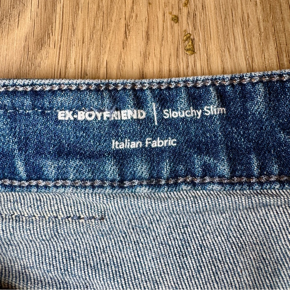 AG-ED Ex-Boyfriend Slouchy Jeans Size 27 Italian Denim Raw Hem - Picture 13 of 16